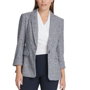 DKNY Marled One-Button Blazer